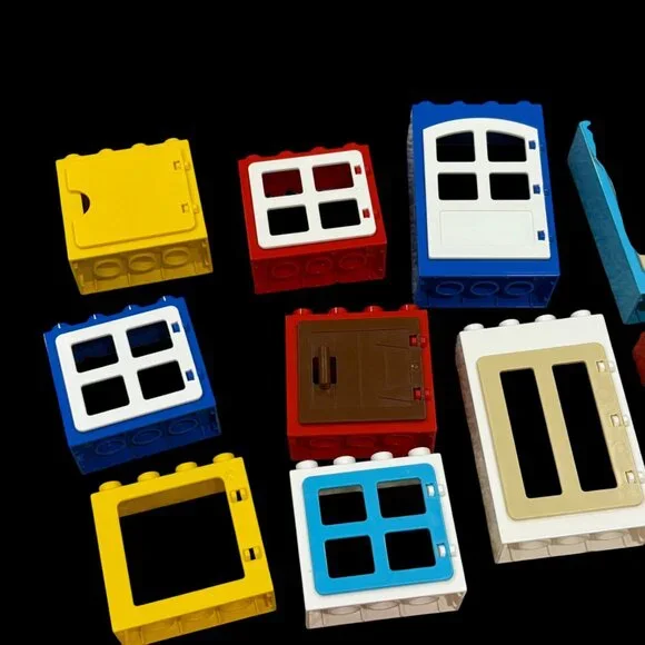 Lego Duplo Building Block Window & Door Set 13-Pc Mixed Colors - Picture 2 of 4